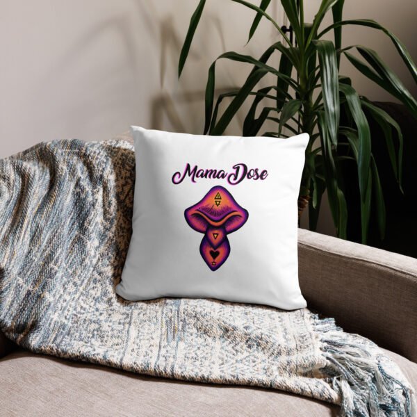 mama dose logo mushroom pillow