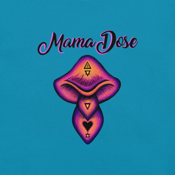 mama dose logo on blue background