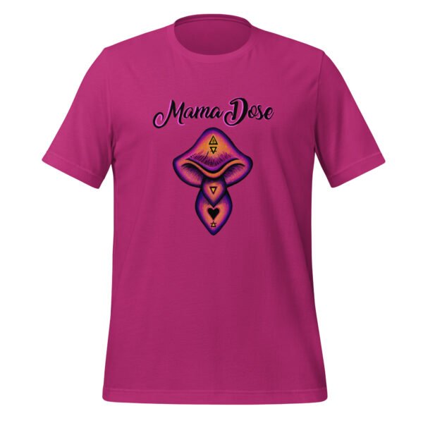 mama dose mushroom t-shirt berry color