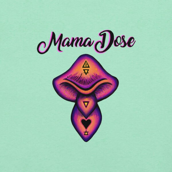 mama dose logo on mint green background