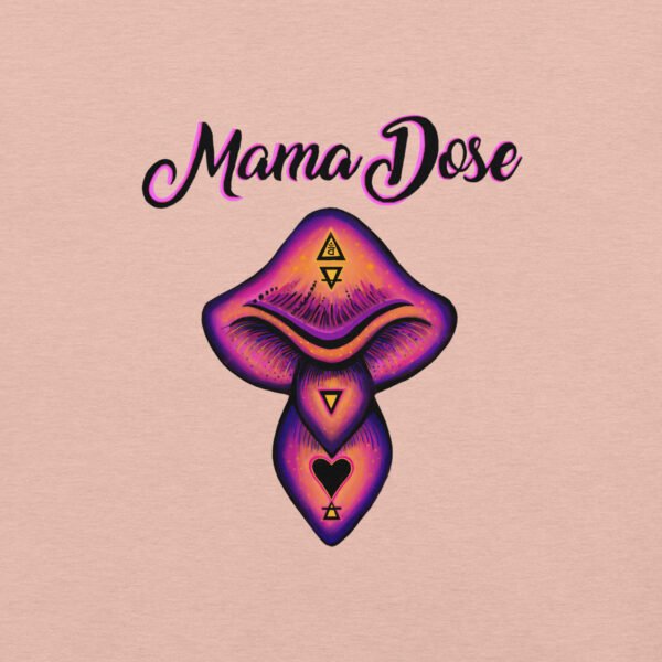 mama dose logo on peach orange background