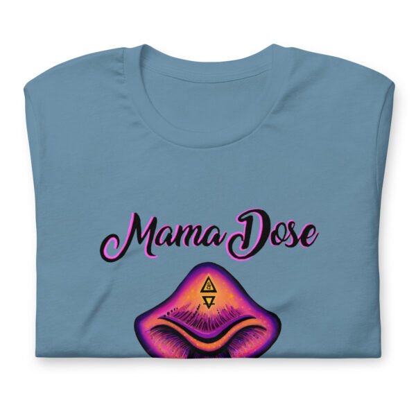 folded gray blue mushroom t shirt from mama dose