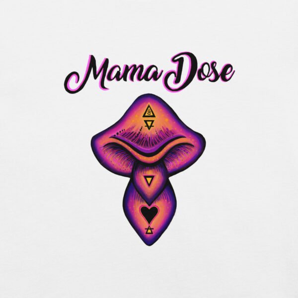 mama dose logo on peach white background